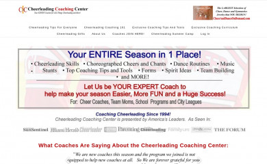cheerleadingcoaching.com screenshot