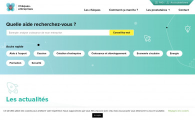 cheques-entreprises.be screenshot