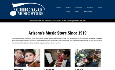chicagomusicstore.com screenshot