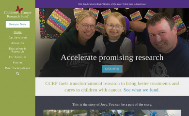 childrenscancer.org screenshot