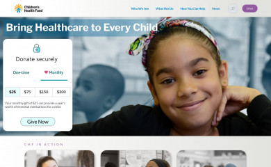 childrenshealthfund.org screenshot