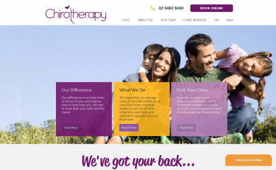 chirotherapy.com.au screenshot