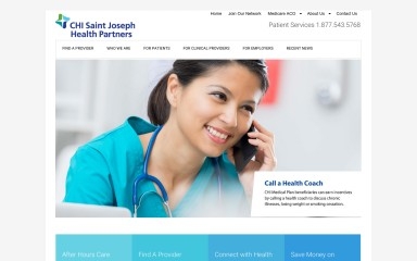 chisaintjosephhealthpartners.org screenshot