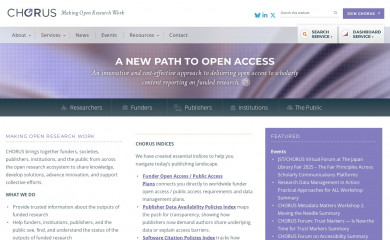 chorusaccess.org screenshot