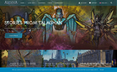 chroniclesofarcadia.com screenshot