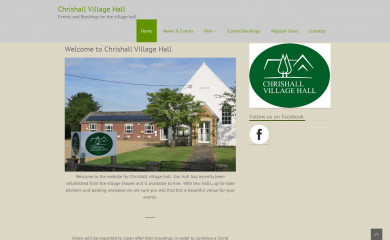 chrishallvillagehall.co.uk screenshot