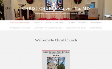 christchurchcalvert.org screenshot