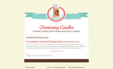 christeningcandle.com.au screenshot