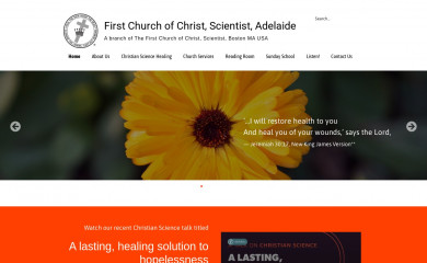 christianscienceadelaide.au screenshot