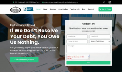 churchillcreditsolutions.com screenshot