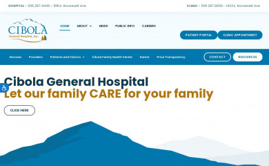 cibolahospital.com screenshot