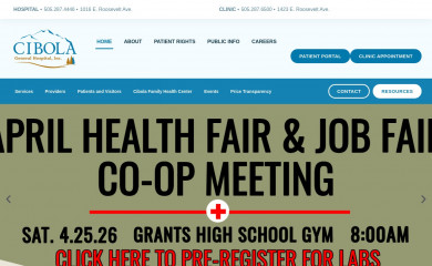 cibolahospital.com screenshot