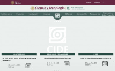 cide.edu screenshot