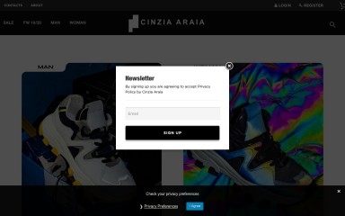 cinziaaraia.com screenshot