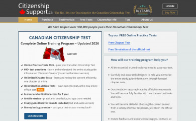 citizenshipsupport.ca screenshot