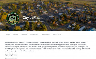 cityofmalin.org screenshot