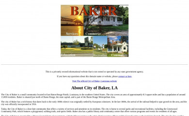 cityofbakerla.org screenshot