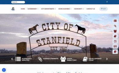 cityofstanfield.com screenshot