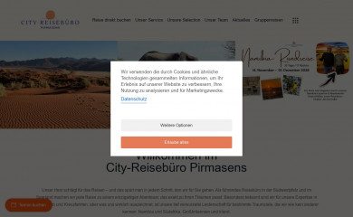 cityreisebuero-ps.de screenshot