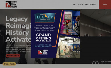 civilrightsmuseum.org screenshot