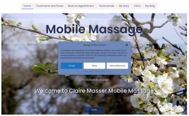 clairemassermassagetherapist.co.uk screenshot