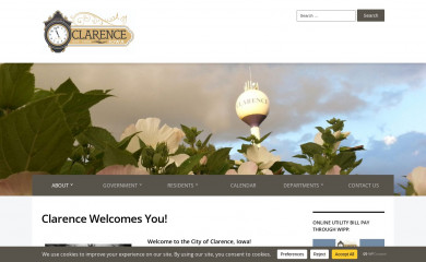 clarenceia.org screenshot