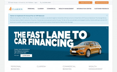 clarienbank.com screenshot