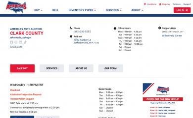 clarkcountyautoauction.com screenshot