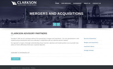 clarksonadvisory.com.au screenshot