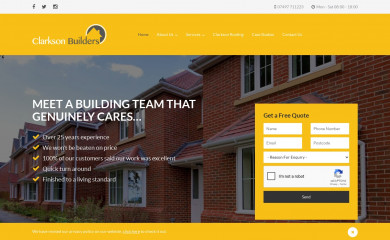 clarksonbuilders.co.uk screenshot