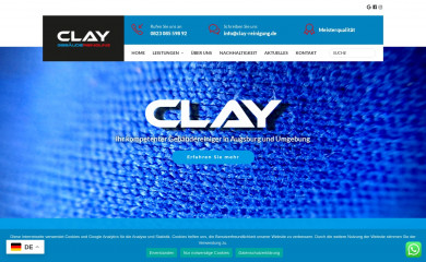clay-reinigung.de screenshot