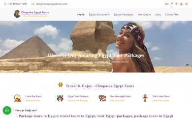 cleopatraegypttours.com screenshot