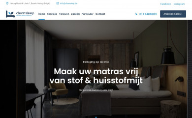cleansleep.be screenshot