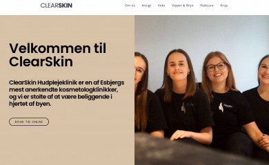 clearskinhudplejeklinik.dk screenshot