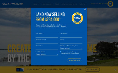 clearwatercolac.com.au screenshot