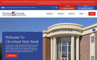 clevelandstatebank.com screenshot