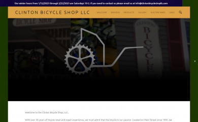 clintonbicycleshopllc.com screenshot
