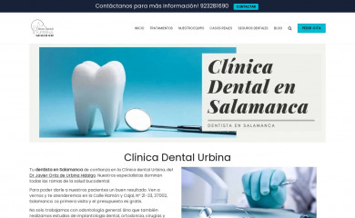 clinicadentalurbina.com screenshot