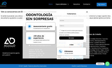 clinicadentalagullo.es screenshot