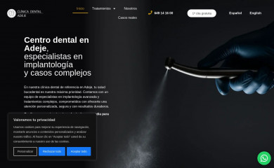 clinicadentaladeje.com screenshot