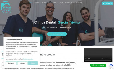 clinicadentalgarciatrivino.es screenshot