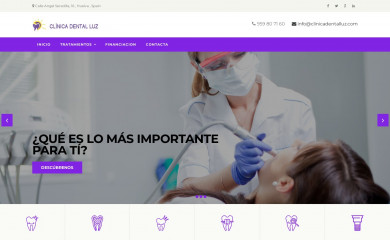 clinicadentalluz.com screenshot