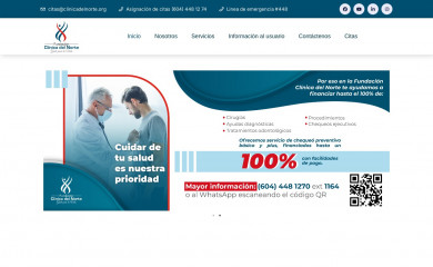 clinicadelnorte.org screenshot