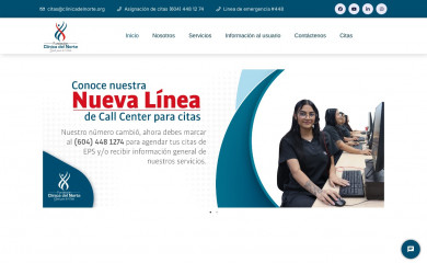 clinicadelnorte.org screenshot