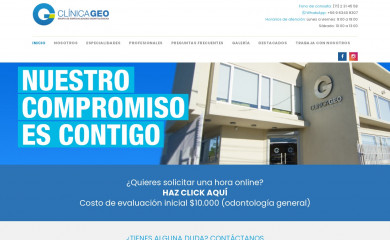 clinicageo.cl screenshot
