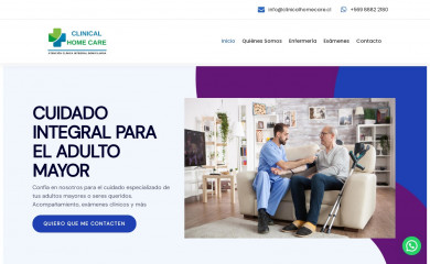 clinicalhomecare.cl screenshot