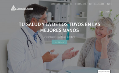 clinicalosandes.com.pe screenshot