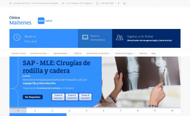 clinicamaitenes.cl screenshot