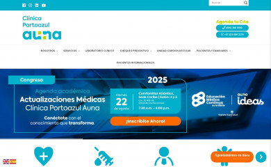 clinicaportoazul.com screenshot