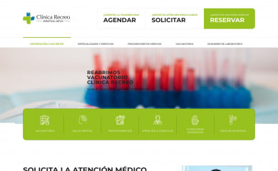 clinicarecreo.cl screenshot